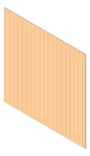 3D Shaded Image of Cladding Aluminium Alumatex ChannelGapBoard Vertical 150 Hinoki Material