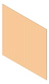 3D Shaded Image of Cladding Aluminium Alumatex ChannelGapBoard Vertical 90 Hinoki Material