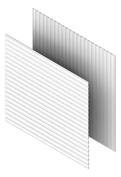 3D Documentation Image of Cladding Aluminium Alumatex ChannelLargeGapBoard