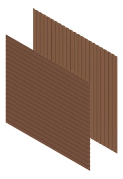 3D Presentation Image of Cladding Aluminium Alumatex ChannelLargeGapBoard