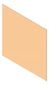 3D Shaded Image of Cladding Aluminium Alumatex ChannelLargeGapBoard Horizontal 90 Hinoki Material