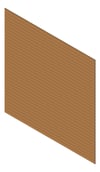 3D Presentation Image of Cladding Aluminium Alumatex ChannelLargeGapBoard Horizontal 90 Iroko Material