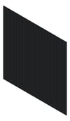 3D Shaded Image of Cladding Aluminium Alumatex ChannelLargeGapBoard Vertical 90 Black Material