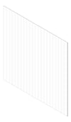 3D Shaded Image of Cladding Aluminium Alumatex ChannelLargeGapBoard Vertical 90 White Material