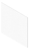 3D Shaded Image of Cladding Aluminium Alumatex ShiplapSmallGrooveBoard Horizontal 90 White Material