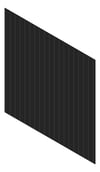 3D Shaded Image of Cladding Aluminium Alumatex ShiplapSmallGrooveBoard Vertical 150 BlackWenge Material