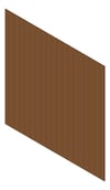 3D Shaded Image of Cladding Aluminium Alumatex ShiplapSmallGrooveBoard Vertical 150 Chestnut Material