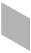 3D Shaded Image of Cladding Aluminium Alumatex ShiplapSmallGrooveBoard Vertical 150 Silver Material