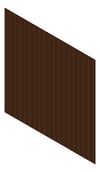 3D Shaded Image of Cladding Aluminium Alumatex ShiplapSmallGrooveBoard Vertical 150 TeakBrown Material