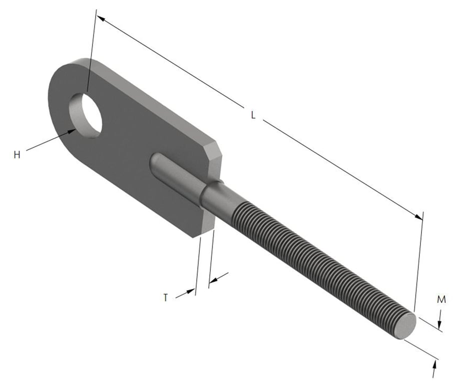 1AG300.png Image of Spade End with rod Anchorage RH thread AG300