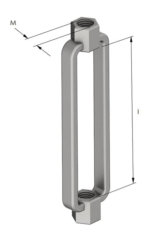 1AG330.png Image of Forged Turnbuckle Anchorage RH/LH Thread AG330