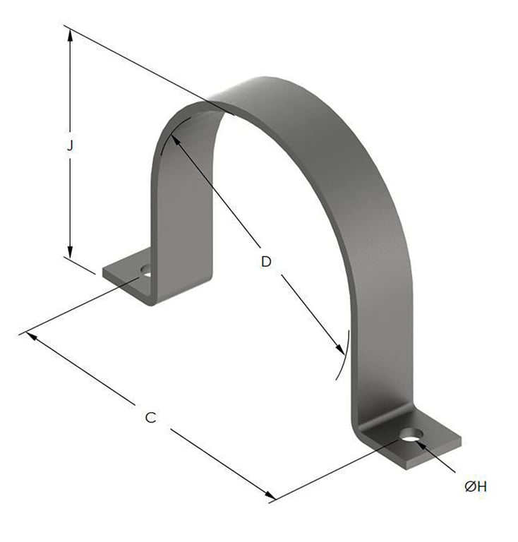 1AG415.png Image of Pipe Saddle Clamp Rigid Anchorage for HDPE AG415