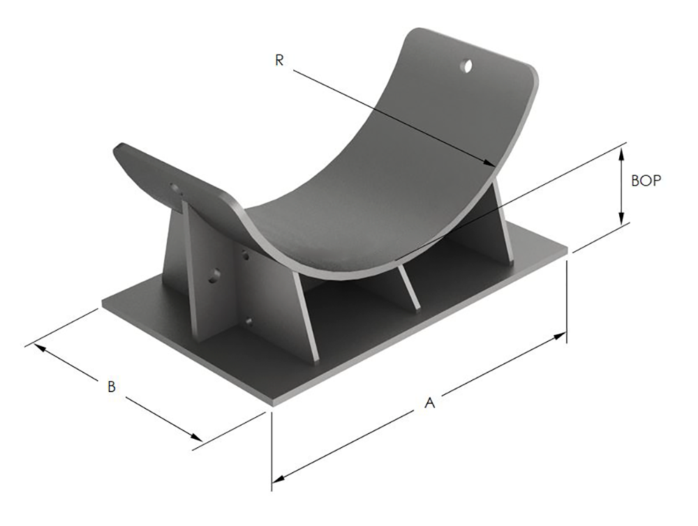 1AG550.png Image of Pipe Shoe Rigid Anchorage Pipe Cradle Heavy Duty AG550