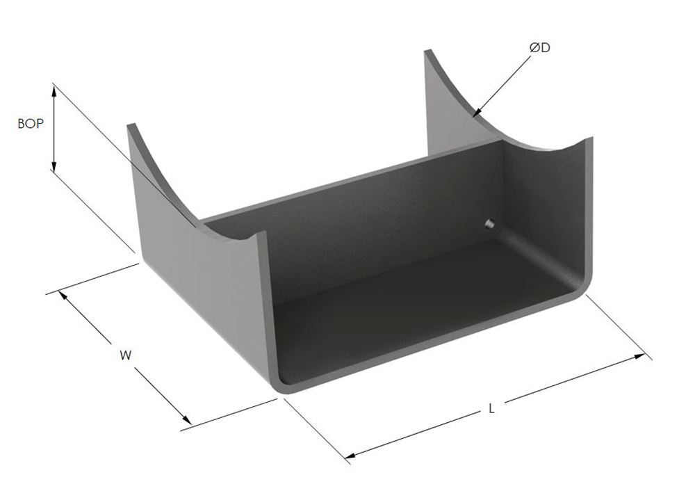 1AG580.png Image of Pipe Shoe Rigid Anchorage Welded AG580