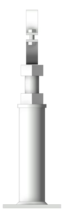 Left Image of Pipe Support Height Adjustable Anchorage Clamp Mount Insulated  AG636