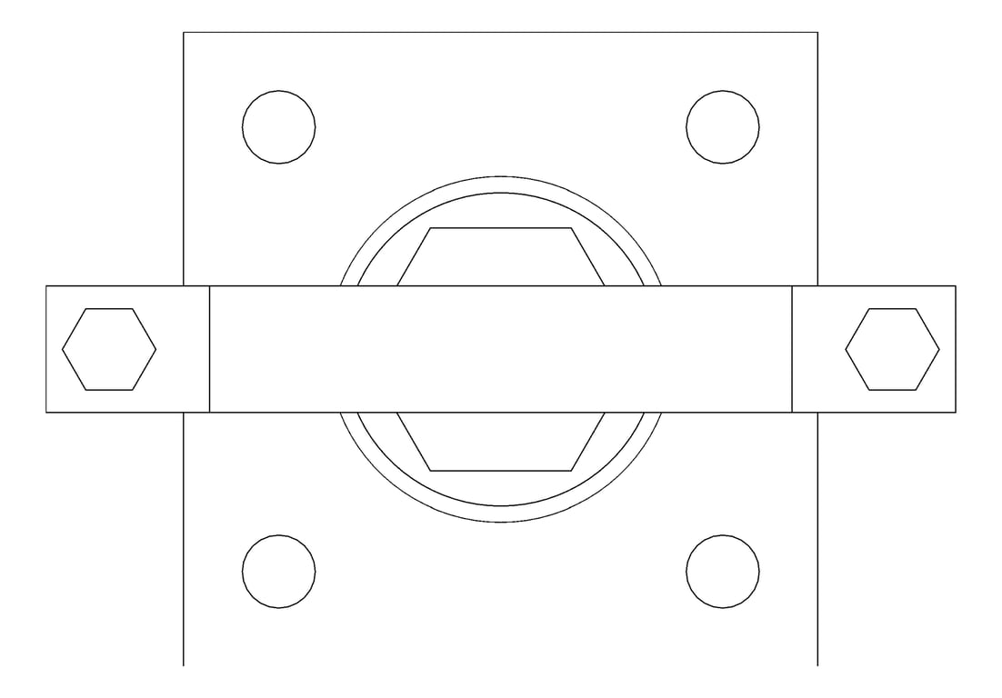 Plan Image of Pipe Support Height Adjustable Anchorage Clamp Mount Insulated  AG636