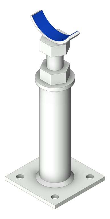 Image of Pipe Support Height Adjustable Anchorage Cradle Mount Insulated AG634