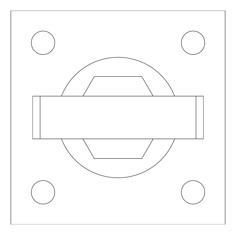 Plan Image of Pipe Support Height Adjustable Anchorage Cradle Mount AG630