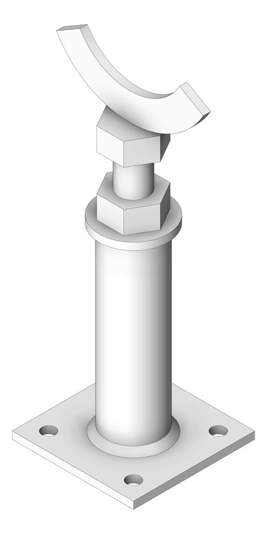 Navigate to Pipe Support Height Adjustable Anchorage Flange Mount AG632