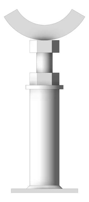 Front Image of Pipe Support Height Adjustable Anchorage Flange Mount AG632