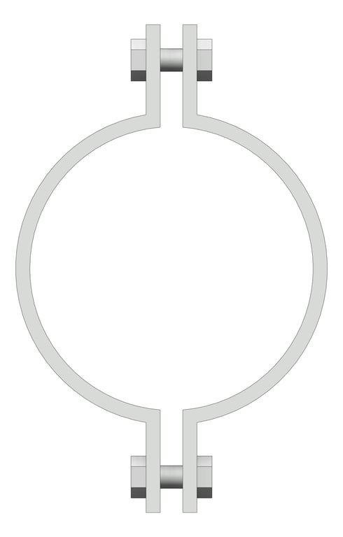 Front Image of Pipe Hanger Rigid Anchorage Pipe Clamp for HDPE AG115