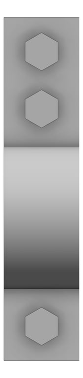 Left Image of Pipe Hanger Rigid Pipe Clamp Anchorage High Temp 3 Bolt AG190