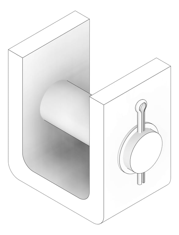 3D Documentation Image of Welded Beam Attatchment Anchorage With Load Pin AG370