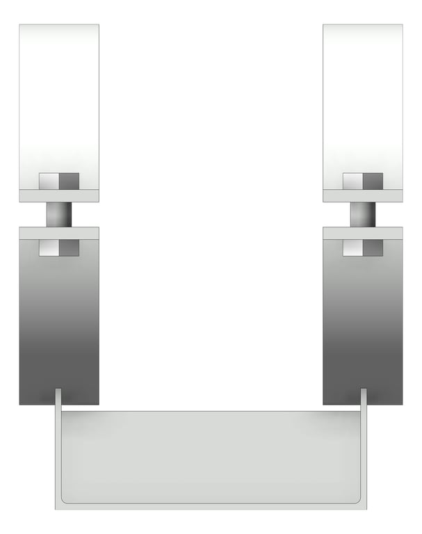 Front Image of Pipe Shoe Rigid Double Pipe Clamp Anchorage Insulated AG590