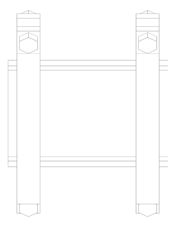 Plan Image of Pipe Shoe Rigid Double Pipe Clamp Anchorage Fabricated AG595 