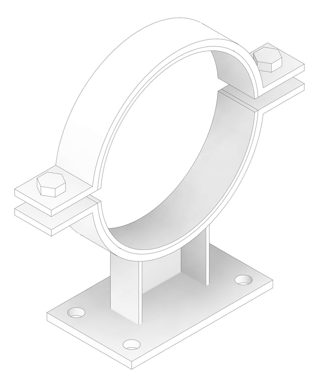 3D Documentation Image of Pipe Shoe Rigid Anchorage Insulated Single AG585