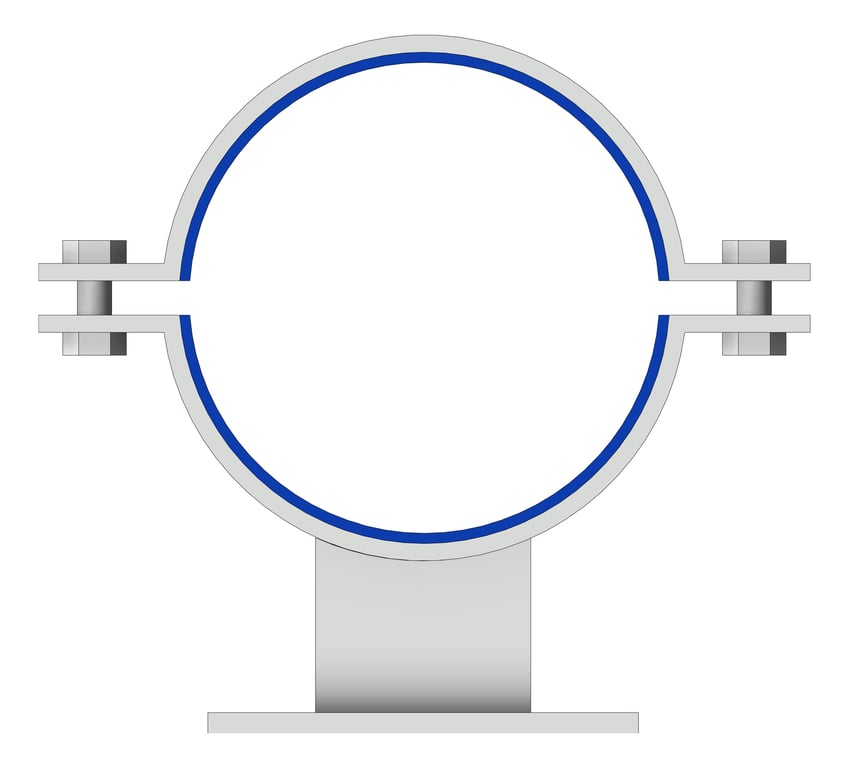 Left Image of Pipe Shoe Rigid Anchorage Insulated Single AG585