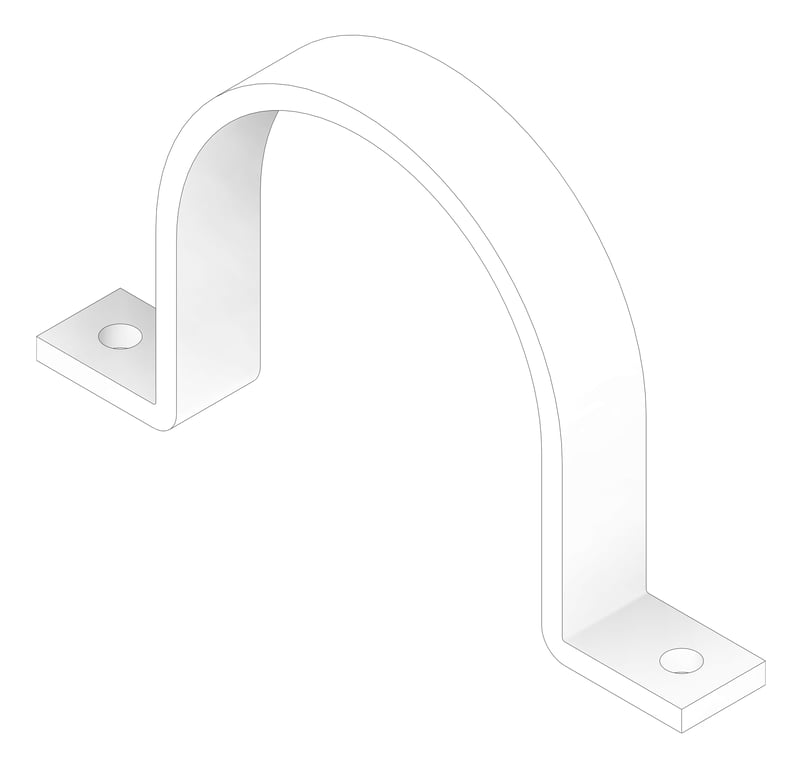 3D Documentation Image of Pipe Saddle Guide Anchorage Rigid Pipe Guide AG420