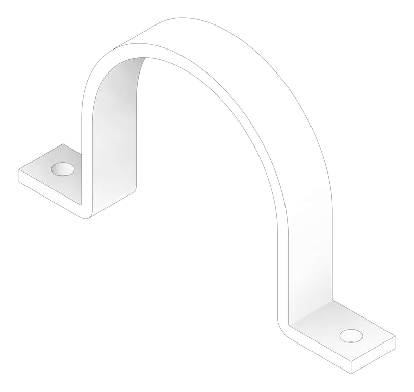 3D Documentation Image of Pipe Saddle Clamp Anchorage Rigid Pipe Clamp AG430