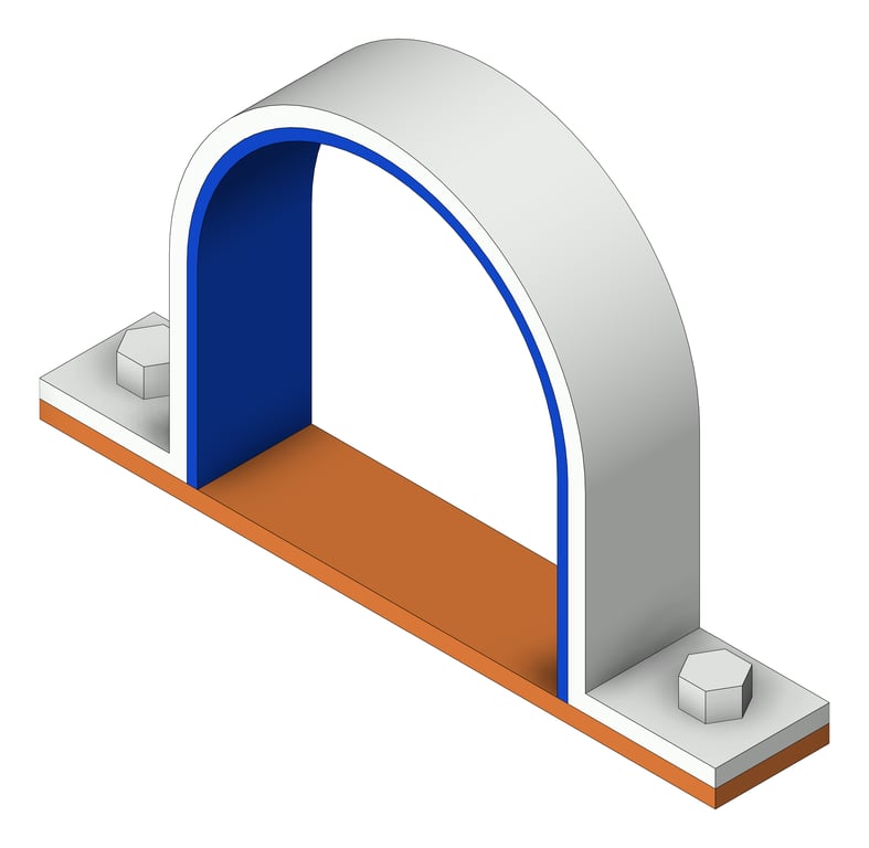 Image of Pipe Saddle Guide Rigid Anchorage Insulated AG445