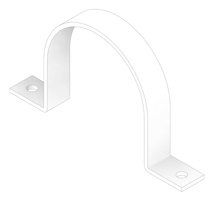 3D Documentation Image of Pipe Saddle Clamp Rigid Anchorage for HDPE AG415