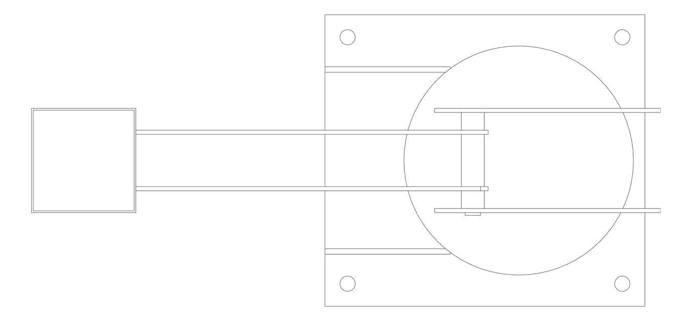 Plan Image of Constant Load Spring Support Anchorage Vertical Base Mounted AG790 