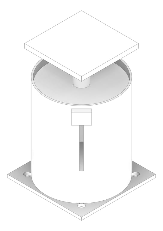3D Documentation Image of SpringSupport Variable Anchorage BaseMount ShortTravel