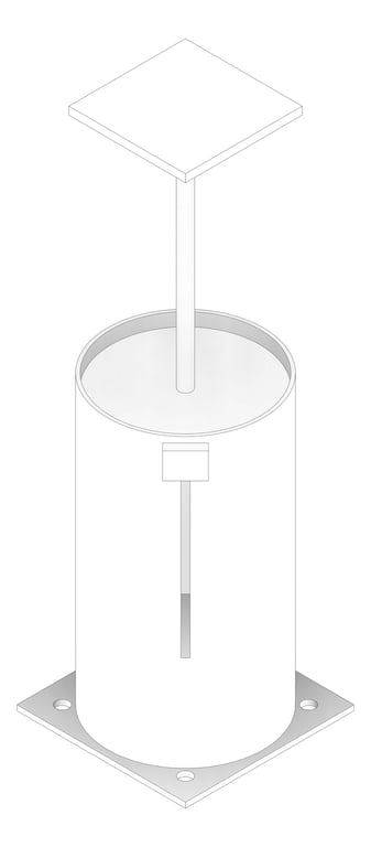 3D Documentation Image of SpringSupport Variable Anchorage Compact 150mmTravel BaseMount