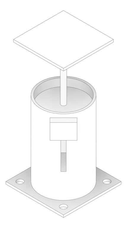 3D Documentation Image of SpringSupport Variable Anchorage Compact 38mmTravel BaseMount