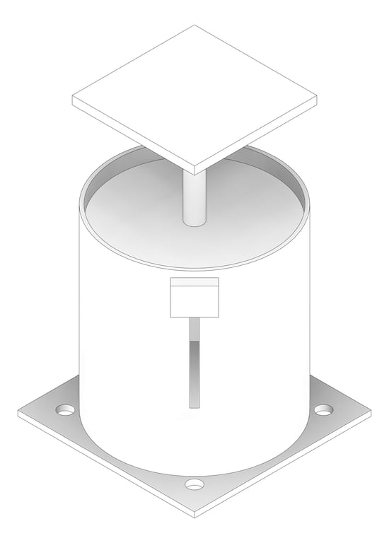 3D Documentation Image of SpringSupport Variable Anchorage Compact 75mmTravel BaseMount