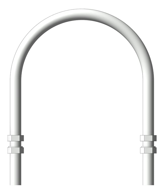 Front Image of Pipe Guide Anchorage Rigid U-bolt AF470