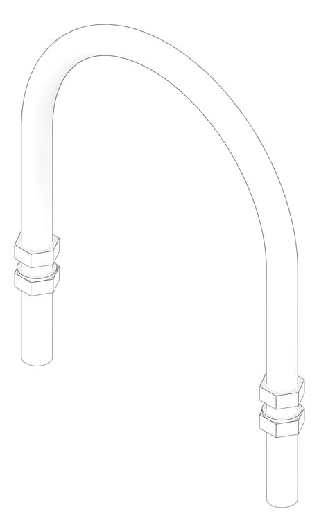 3D Documentation Image of Pipe Clamp Rigid Anchorage U-bolt for HDPE AG485