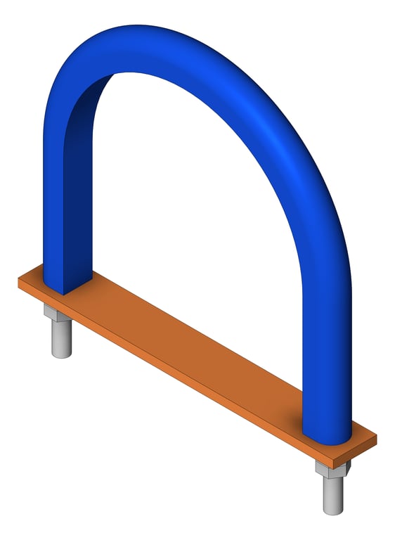 Pipe Clamp Rigid Anchorage U-Bolt Insulated AG490