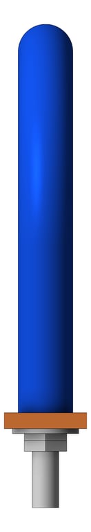 Left Image of Pipe Clamp Rigid Anchorage U-bolt Insulated for HDPE AG495