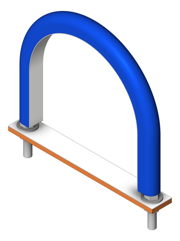 Pipe Guide Rigid Anchorage U-bolt Teflon Insulated AG530