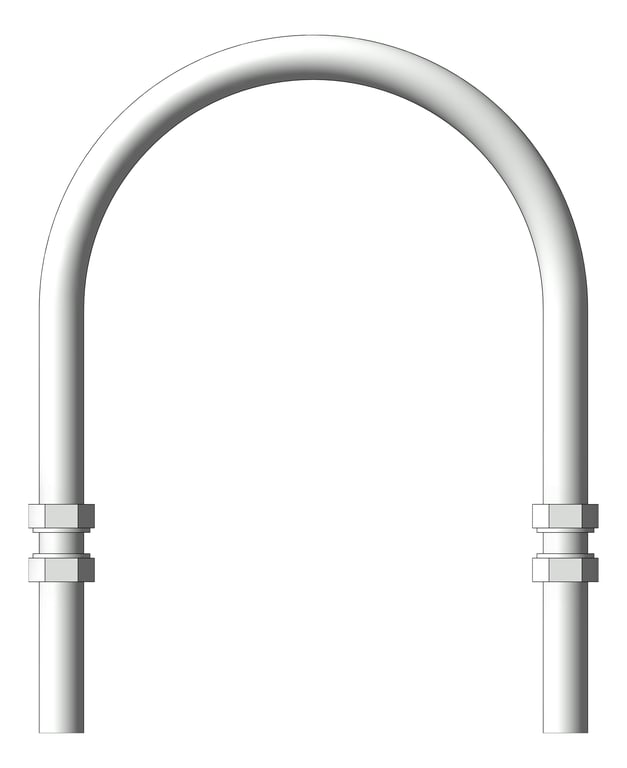 Front Image of Pipe Guide Rigid Anchorage U-bolt Guide for HDPE Pipe AG475 