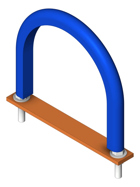 Navigate to Pipe Guide Rigid Anchorage U-bolt Teflon Insulated AG510