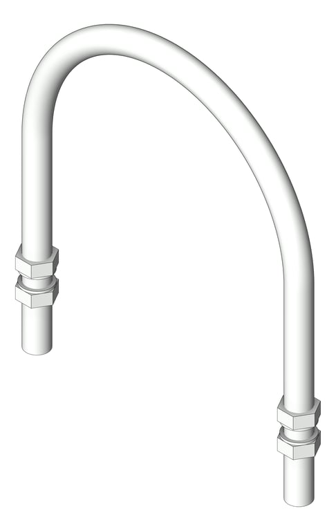 Pipe Guide Rigid Anchorage U-bolt Insulated for HDPE AG515