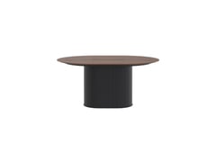 AspectFurniture_Atlas_Pill_FH_Table_1200W x 1600L_4P_Walnut_Mannex Black.jpg Image of Table Pill AspectFurniture Atlas 4Person