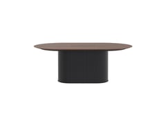 AspectFurniture_Atlas_Pill_FH_Table_1200W x 2000L_6P_Walnut_Mannex Black.jpg Image of Table Pill AspectFurniture Atlas 6Person
